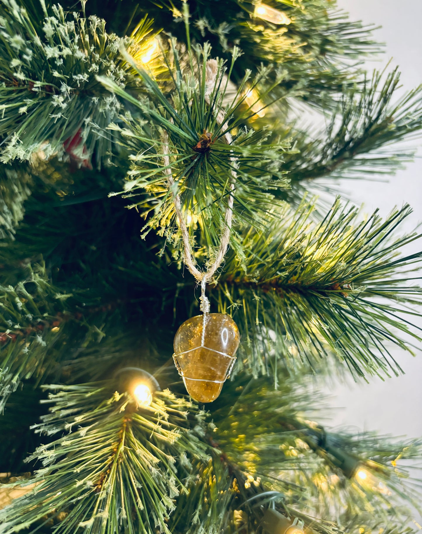 Tumbled Natural Citrine Crystal Ornament