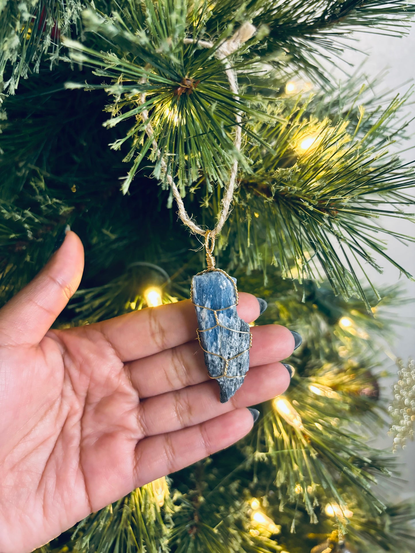 Blue Kyanite Crystal Ornament