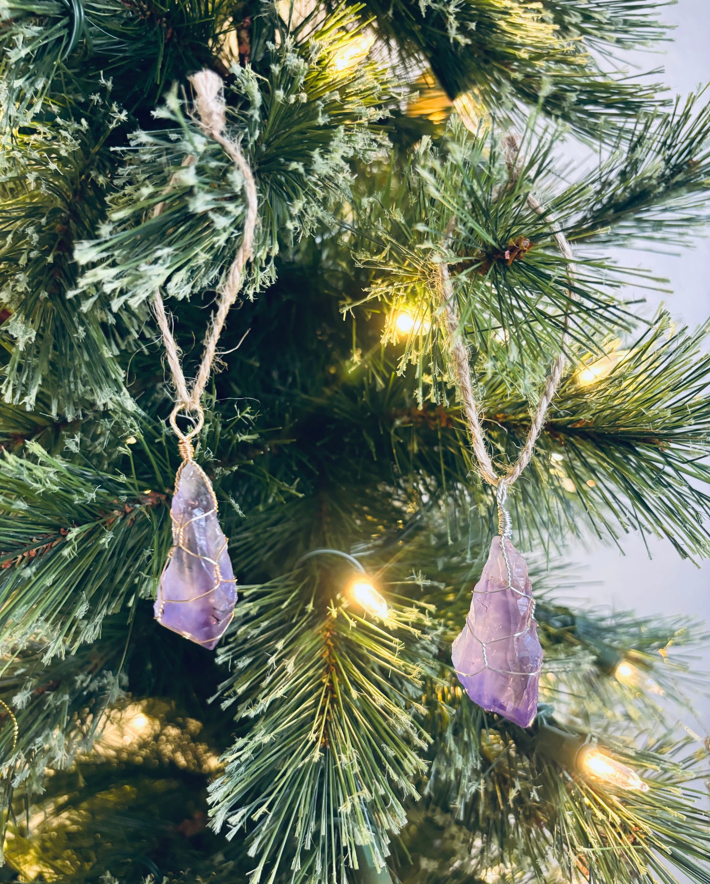 Raw Amethyst Crystal Ornament