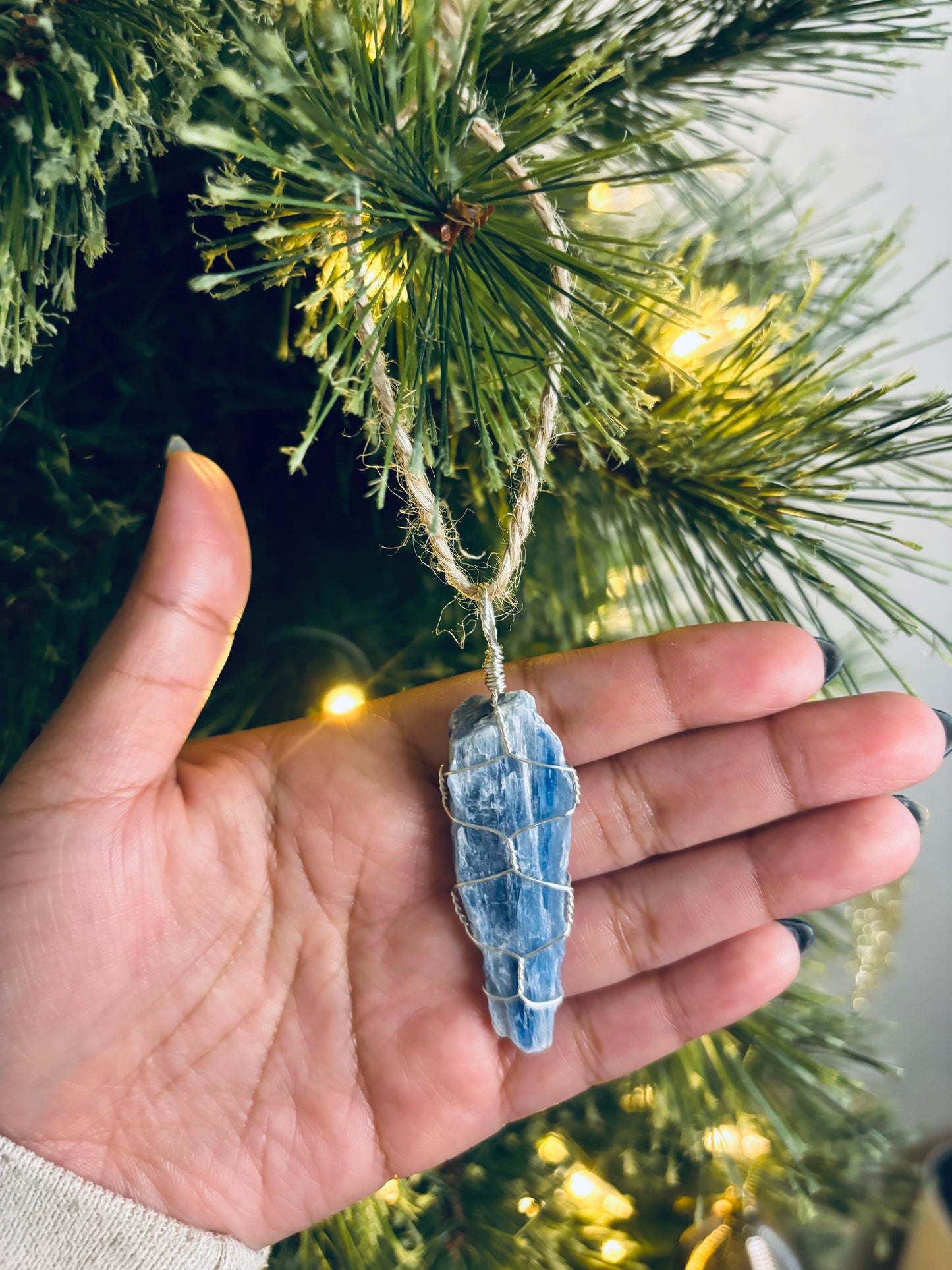 Blue Kyanite Crystal Ornament