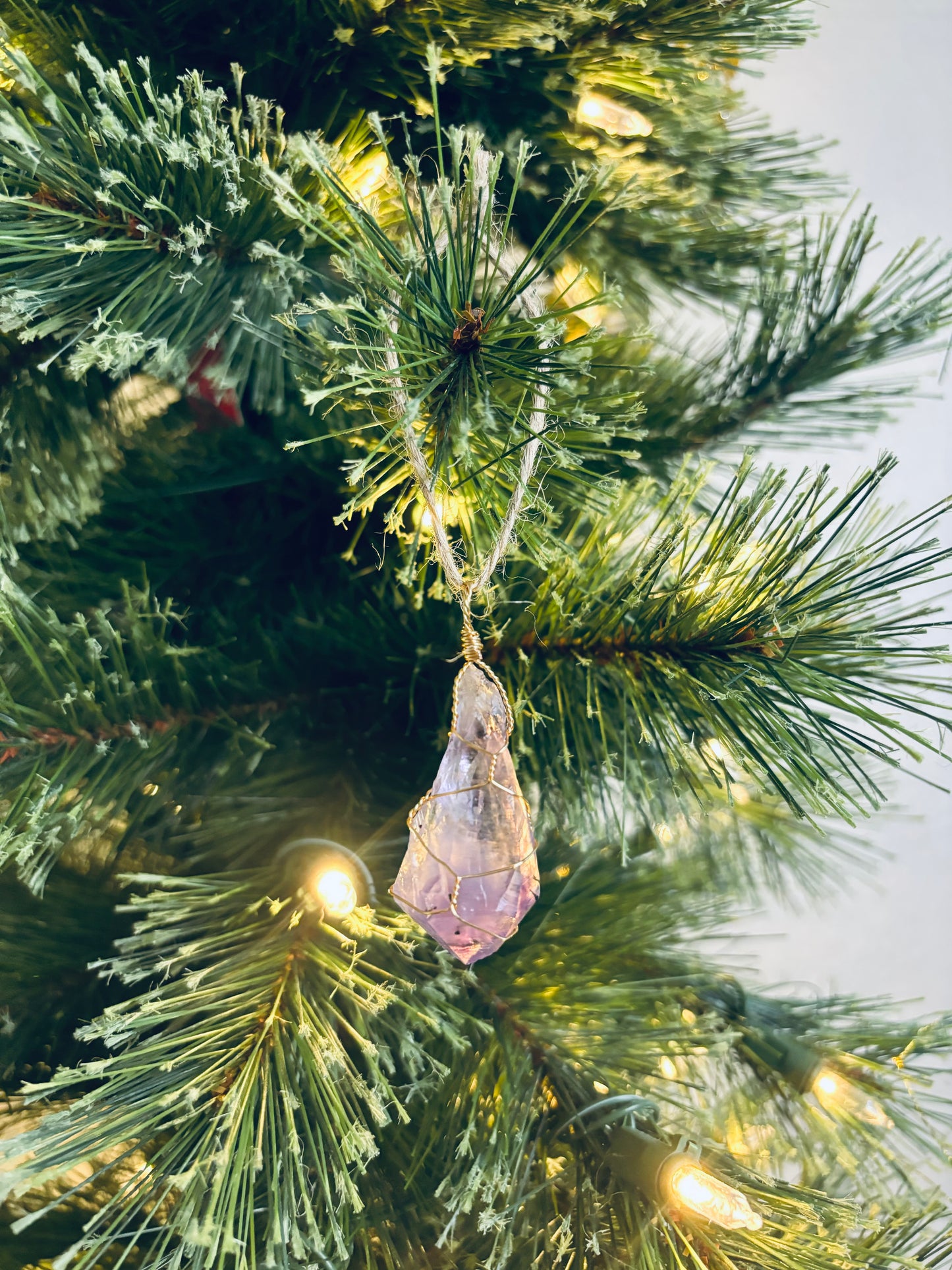 Raw Amethyst Crystal Ornament