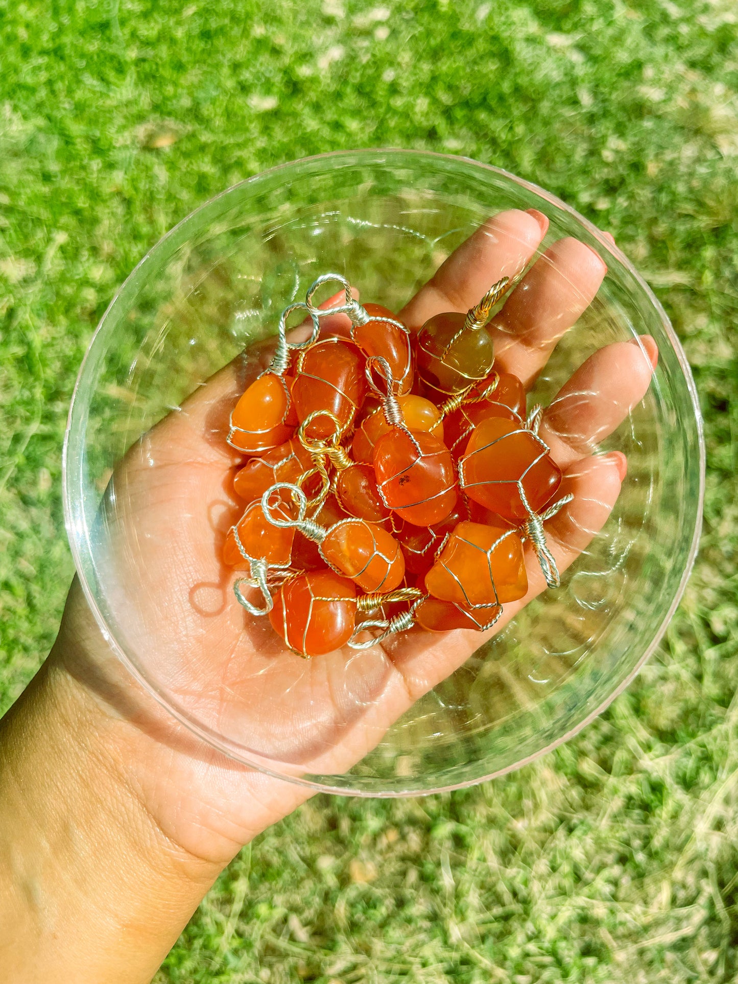 Tumbled Carnelian Crystal Necklace - Custom