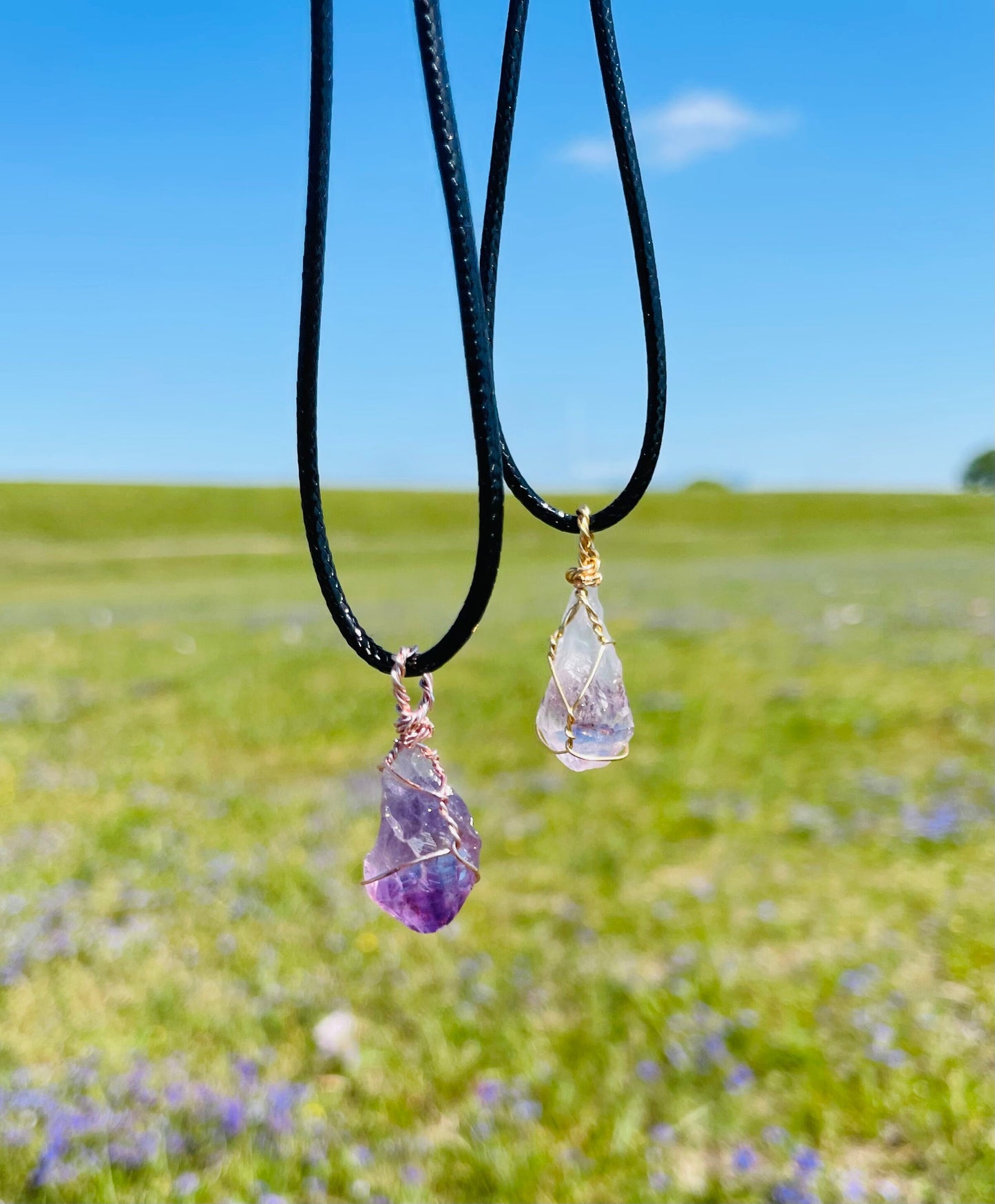 Raw Amethyst Crystal Necklace - Custom
