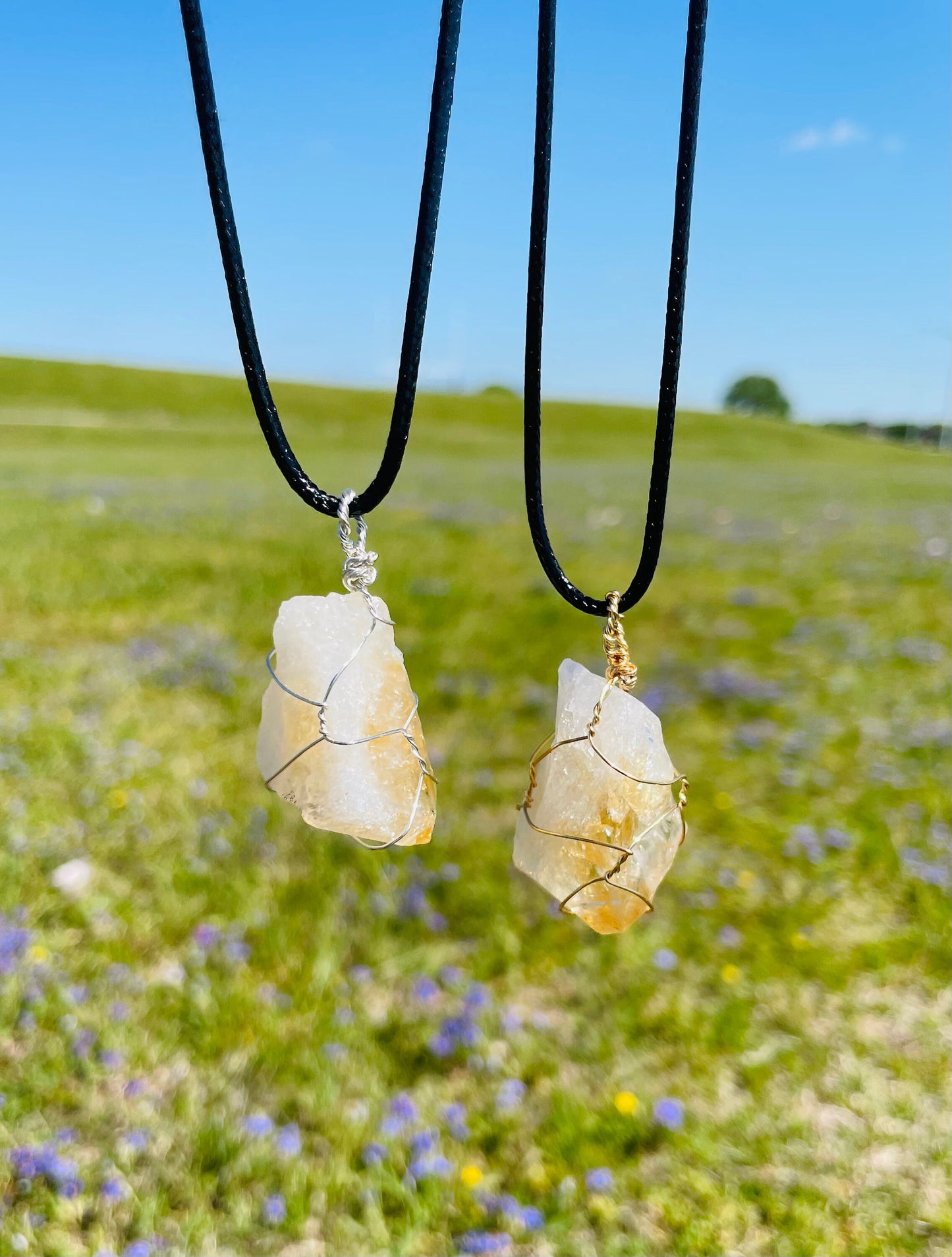 Raw Heat Treated Citrine Crystal Necklace - Custom