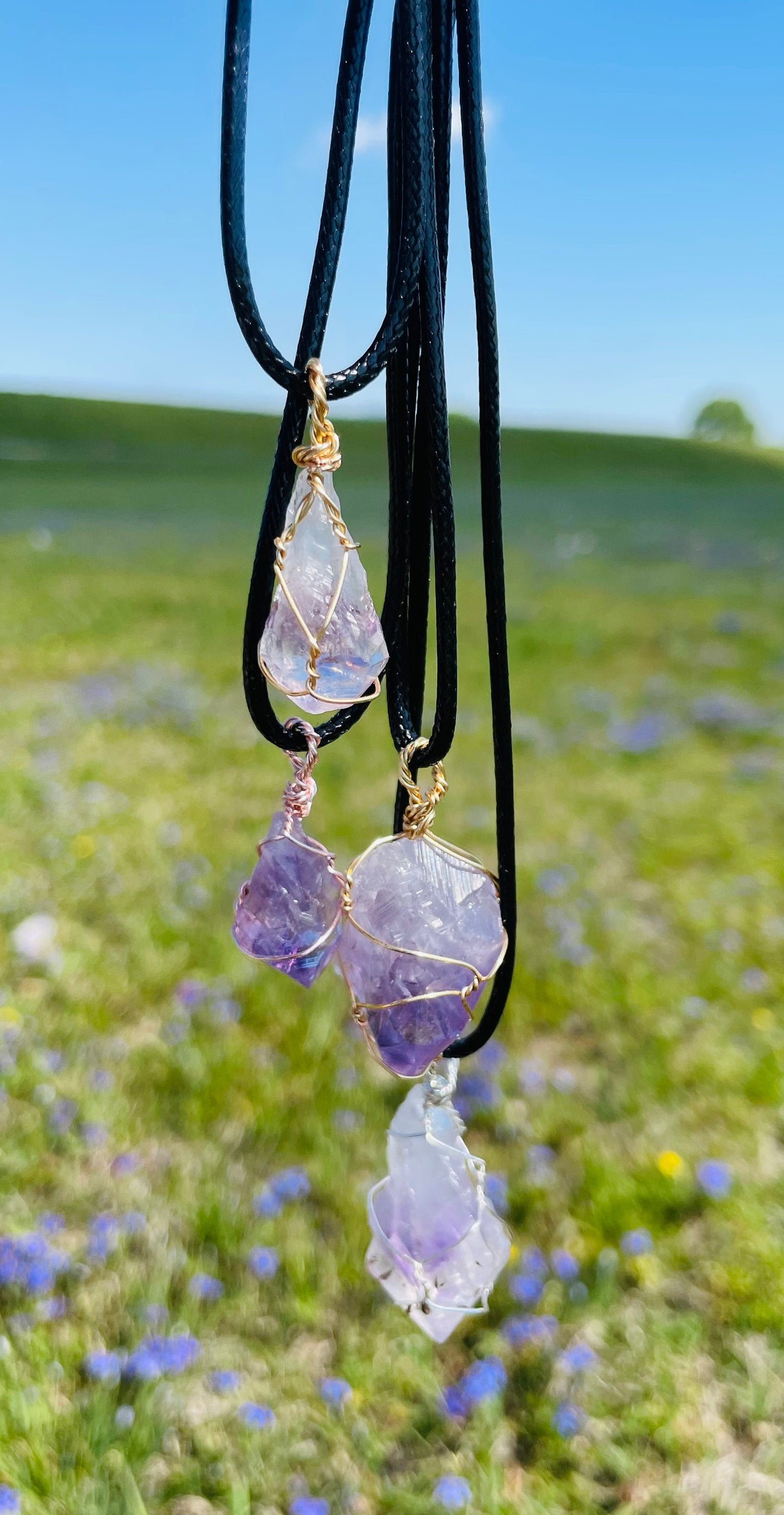 Raw Amethyst Crystal Necklace - Custom