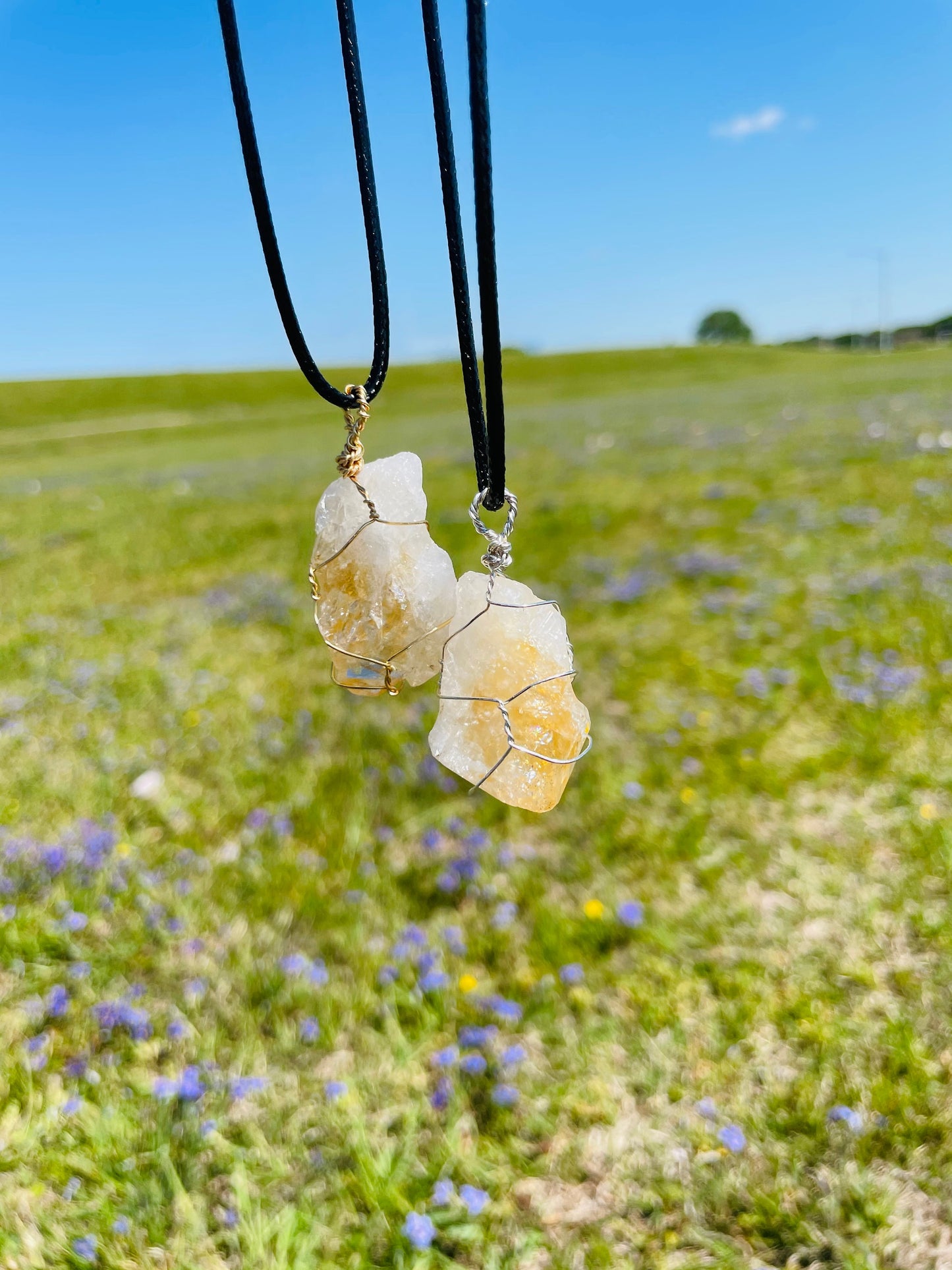 Raw Heat Treated Citrine Crystal Necklace - Custom