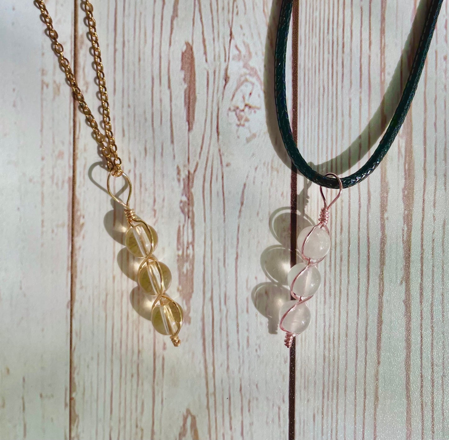 Vertical Triple Braid Crystal Necklace - Custom