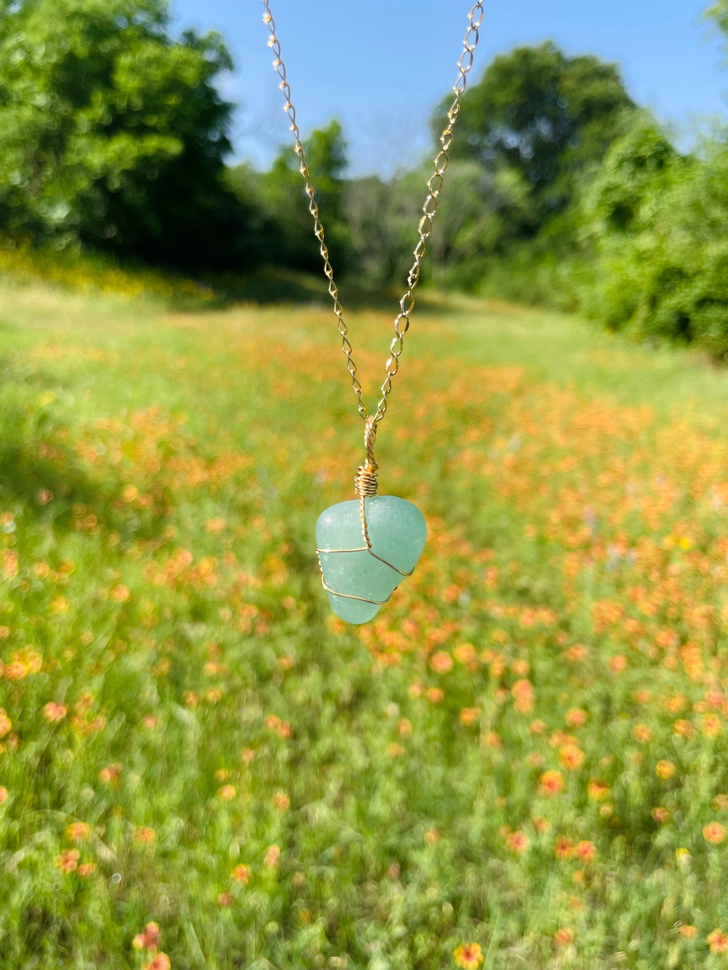 Tumbled Green Aventurine Necklace - Custom