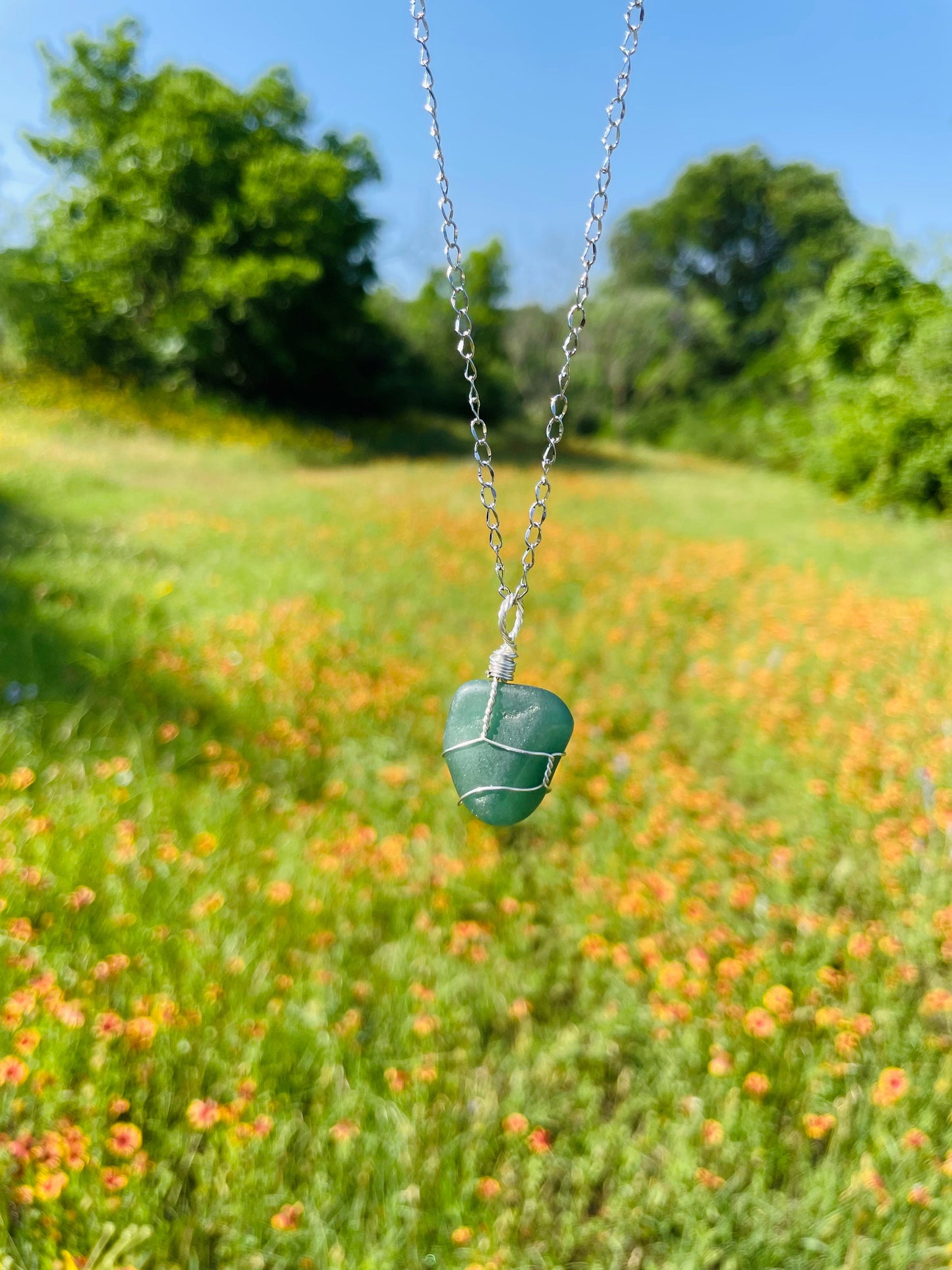 Tumbled Green Aventurine Necklace - Custom