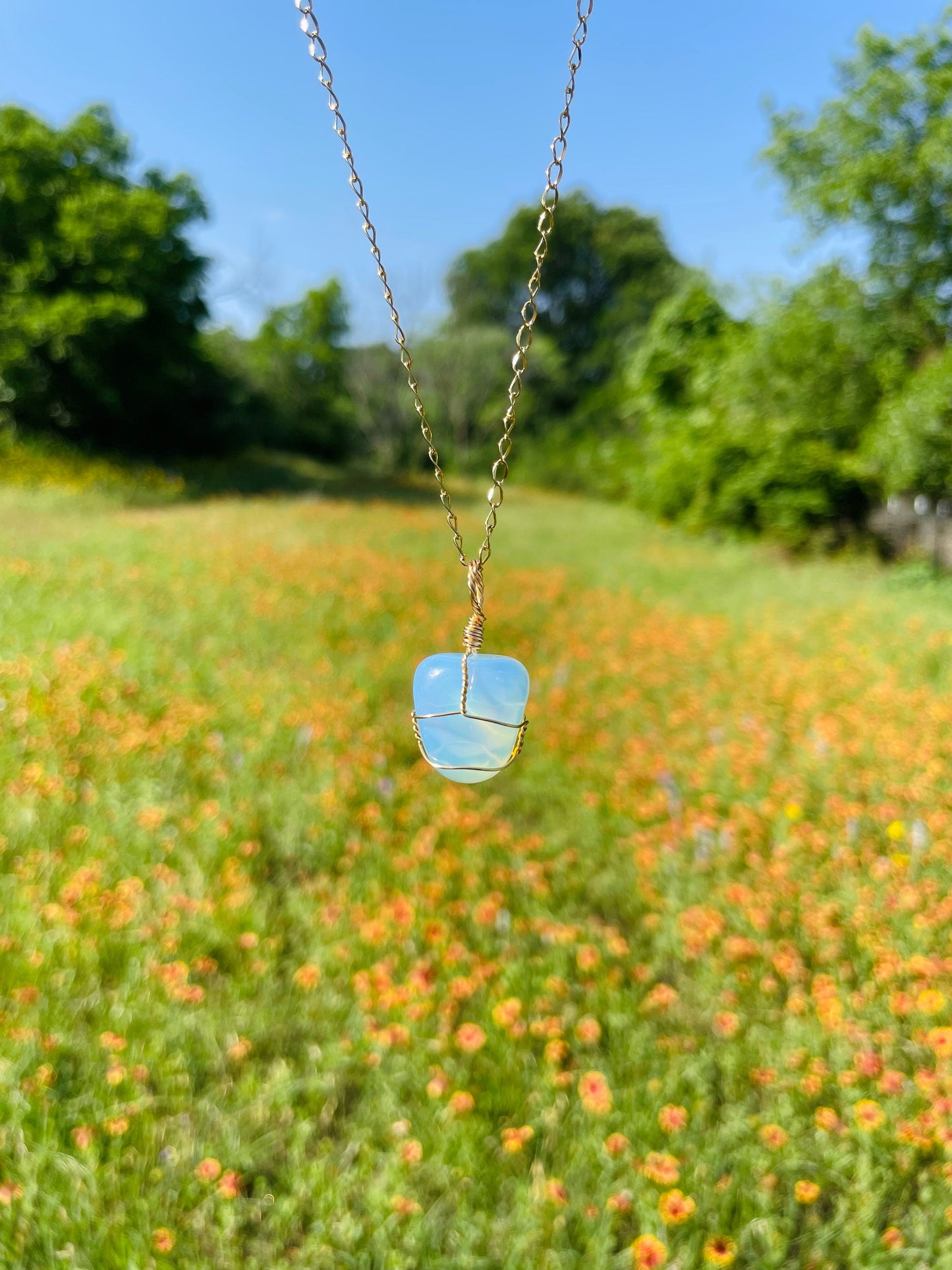 Opalite Crystal Necklace - Custom