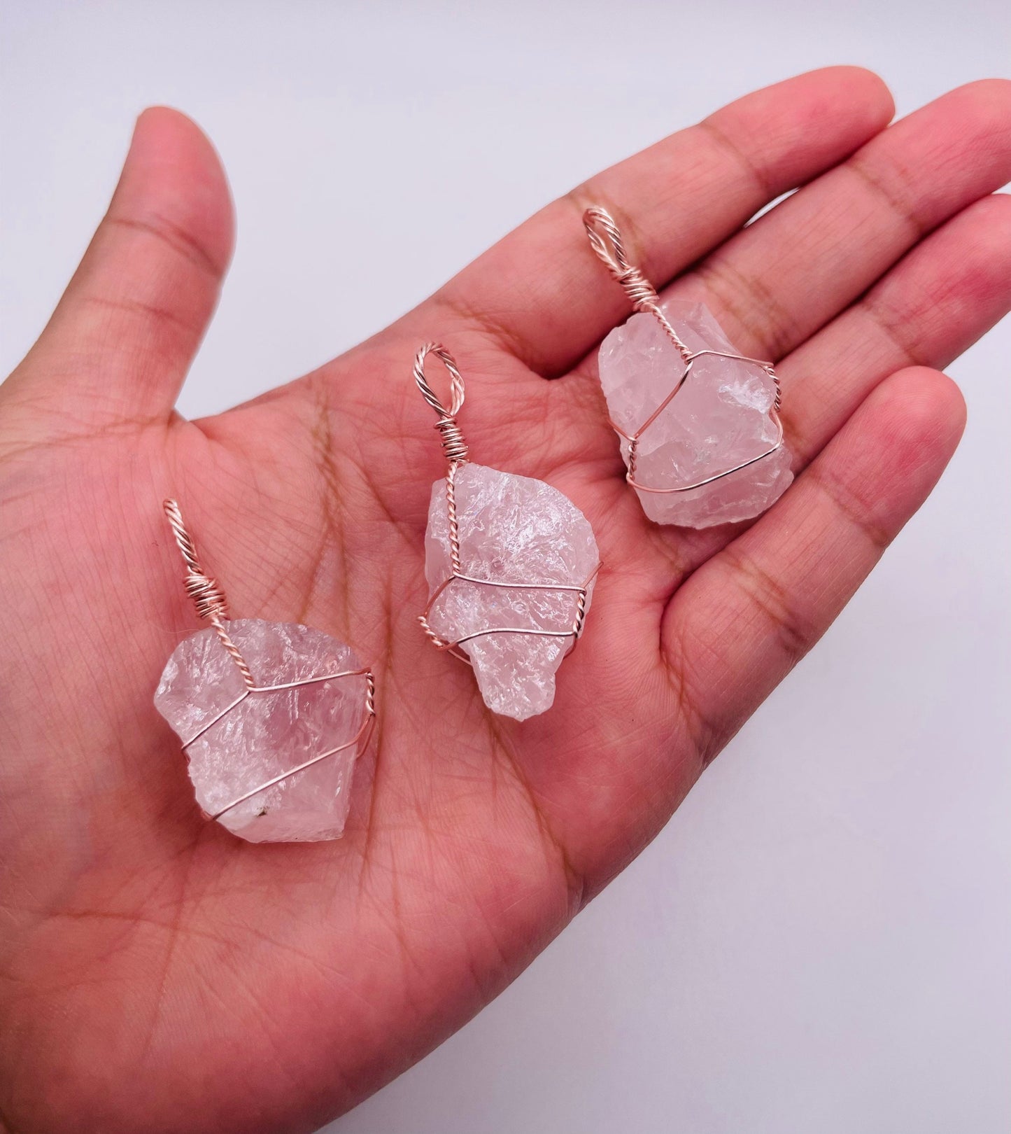 Raw Rose Quartz Necklace - Custom