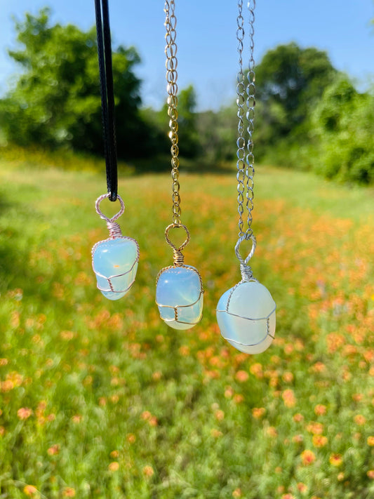Opalite Crystal Necklace - Custom
