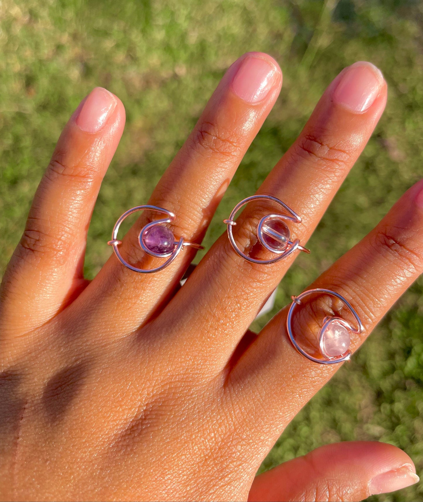 Crystal Moon Ring - Custom
