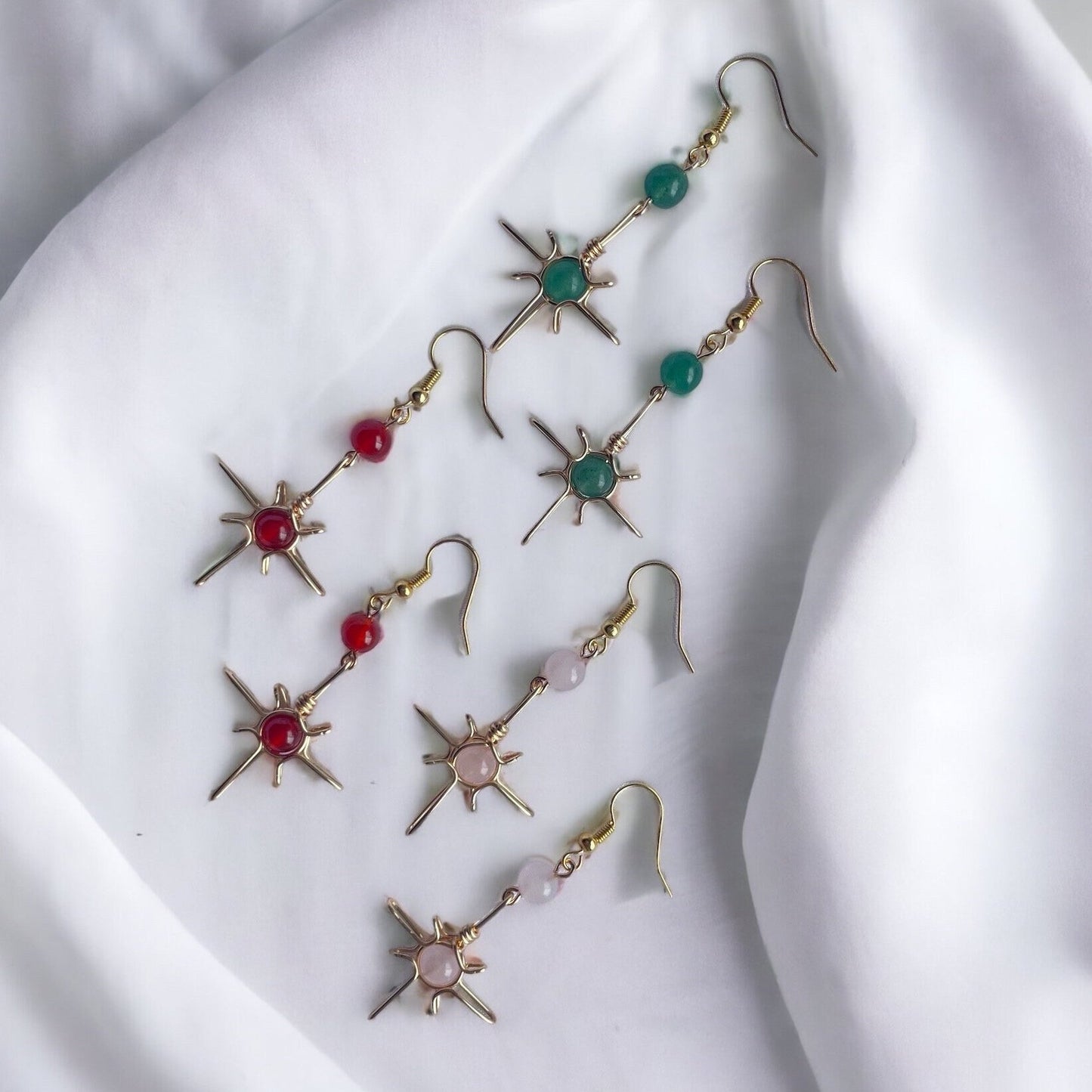 Crystal Sun Earrings - Custom