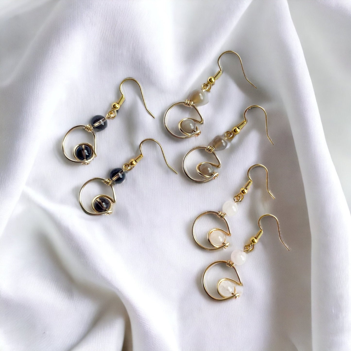 Crystal Moon Earrings - Custom