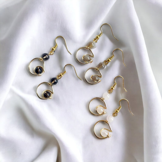 Crystal Moon Earrings - Custom