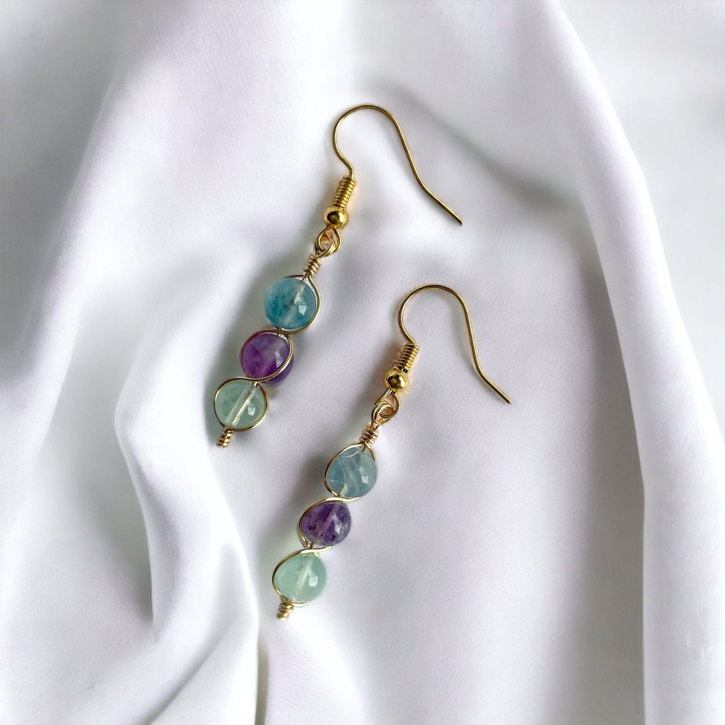 Triple Braid Crystal Earrings - Custom