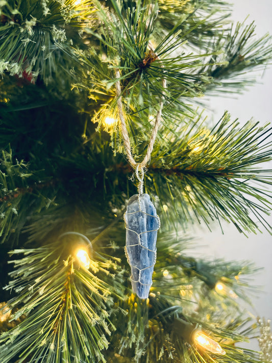 Blue Kyanite Crystal Ornament