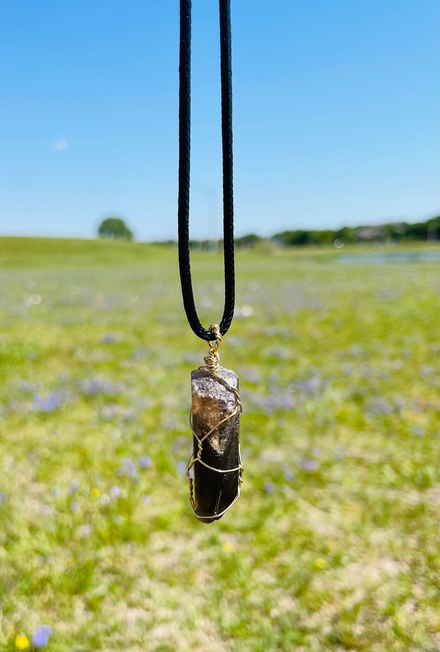 Raw Smokey Quartz Crystal Necklace - Custom