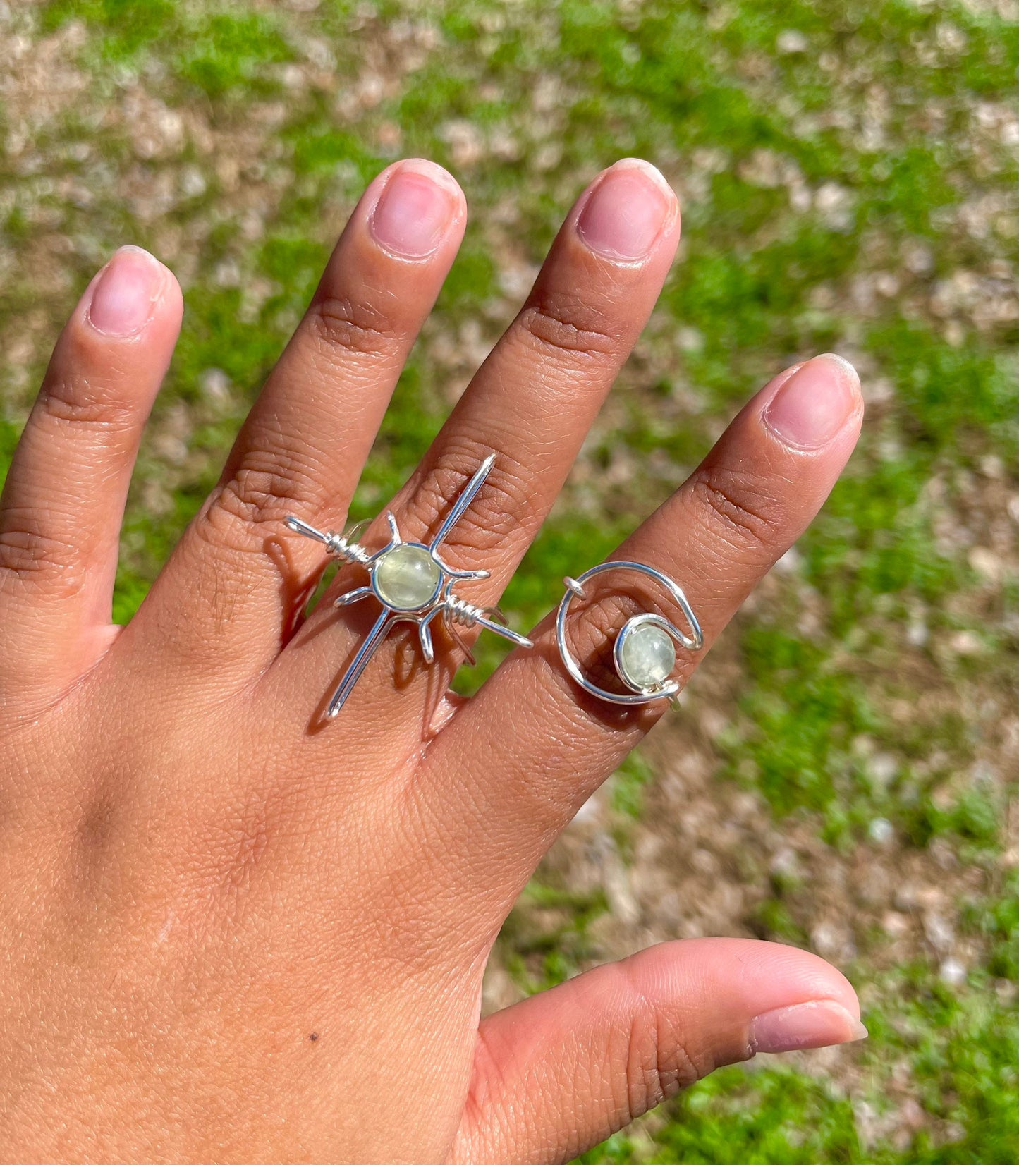 Crystal Sun and Moon Ring Set - Custom