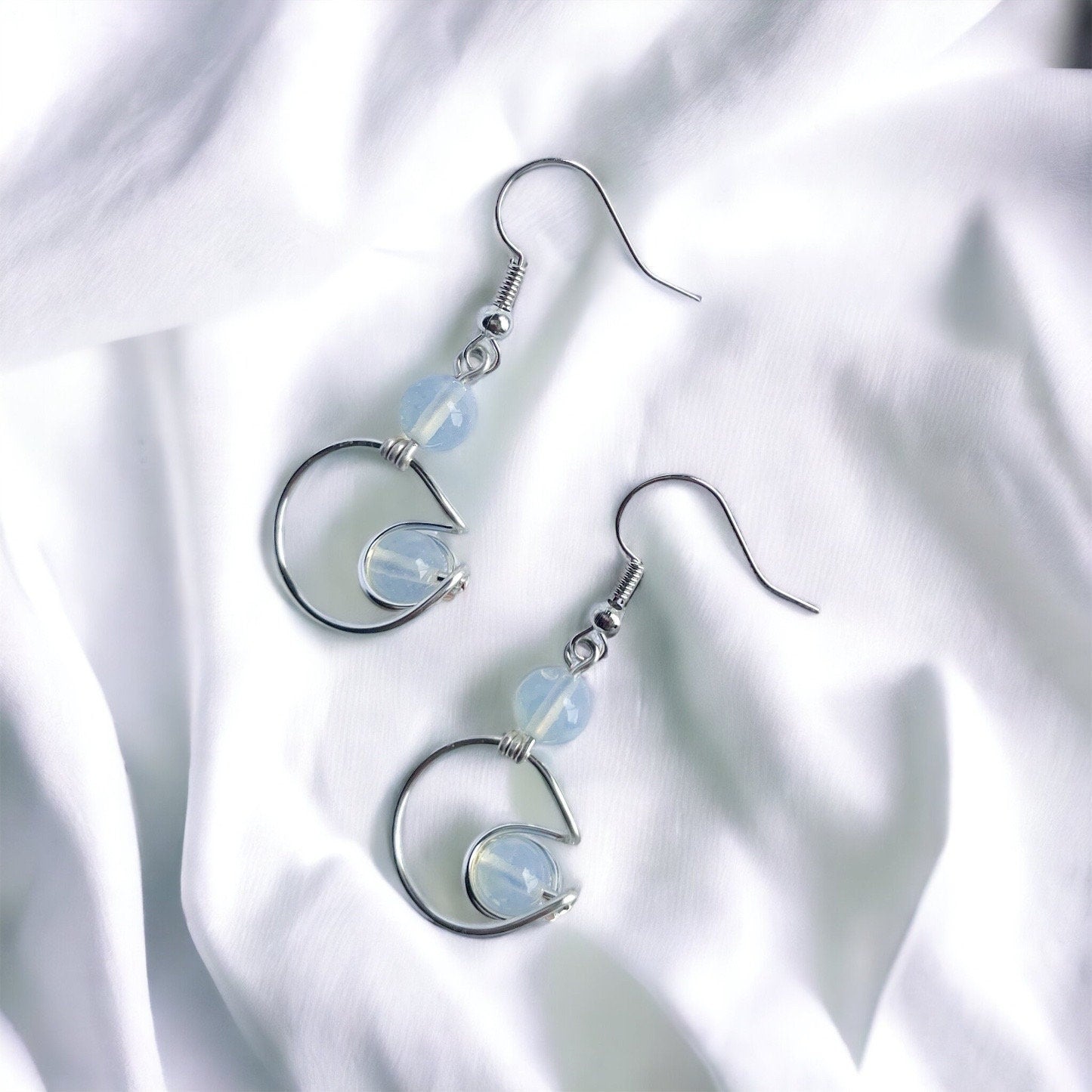 Crystal Moon Earrings - Custom