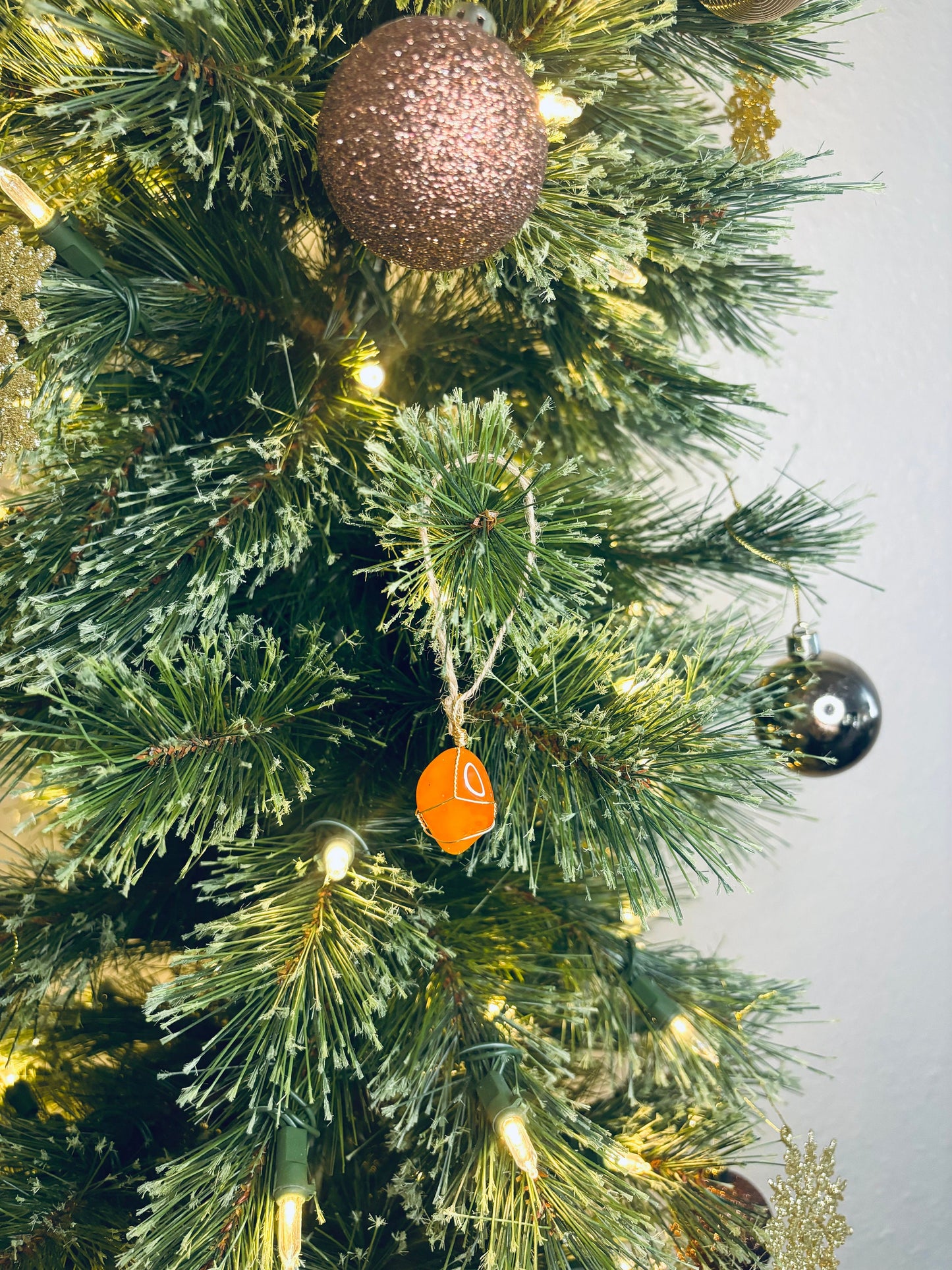 Tumbled Carnelian Crystal Ornament